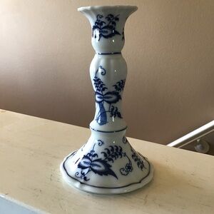 Vintage Blue Danube Blue Onion Pattern Candlestick